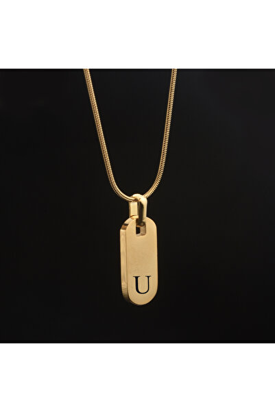 idolavm The Best of Times U Harfli Çelik Kolye Takı Kişiye Özel Hediyelik Aks...