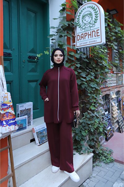 NİSUM MODA Premium Fabric Set with Pockets and Zipper