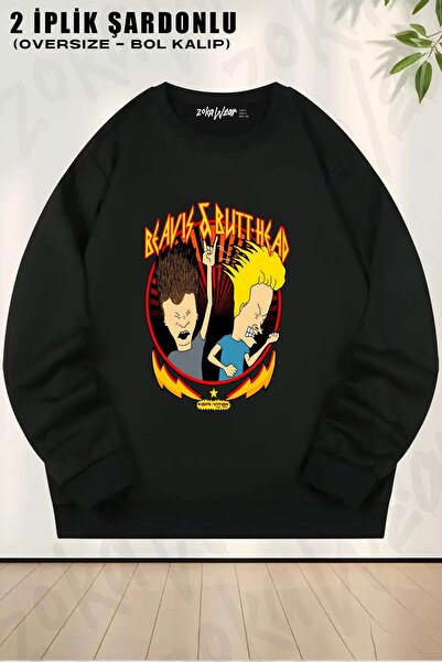 ZOKAWEAR Φούτερ Unisex Beavis And Butt head Metal Colors Rock Out με τύπωμα o...