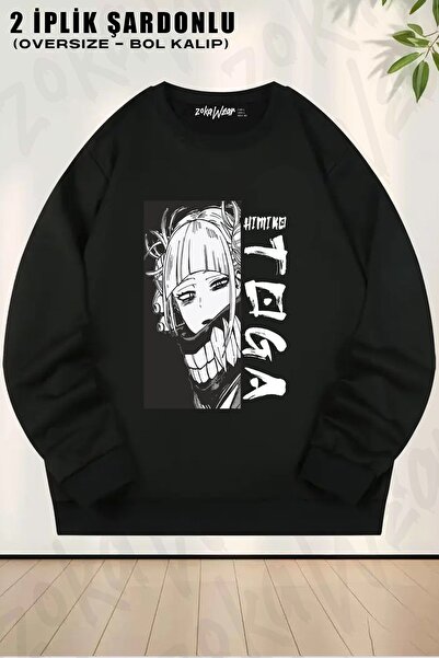 ZOKAWEAR Unisex My Hero Academia Himiko Toga v2 cu imprimeu supradimensionat ...