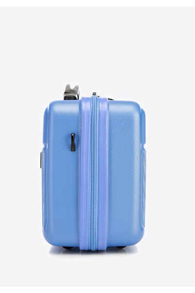 Wittchen Geantă cosmetică de călătorie pentru femei din ABS cu dungi verticale, albastră, ABS albastru