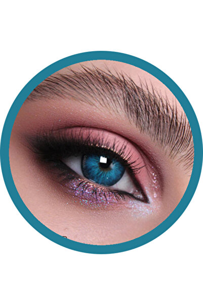 Urban Layer Amazon Blue Blue colored contact lenses, complete package with solution and case