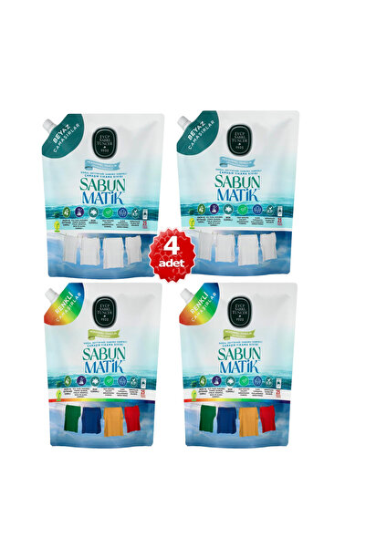Eyüp Sabri Tuncer x4 Adet Sabun Matik™Doğal Zeytinyağlı Çamaşır Yıkama Sıvısı...
