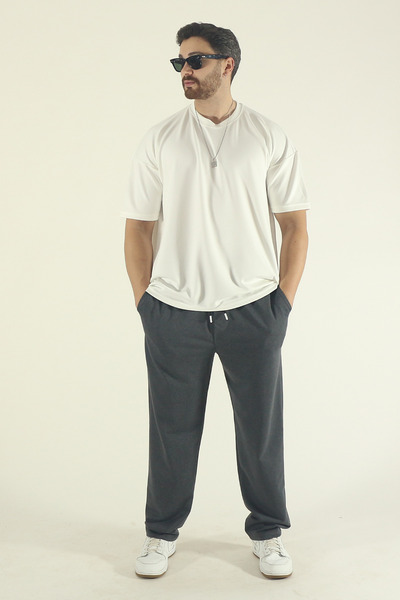 INFLUYENTE Ανδρικό φαρδύ παντελόνι oversized με χαλαρή εφαρμογή