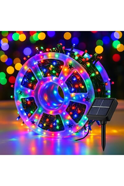 EMATTEIRO Instalație de Crăciun cu Încărcare Solară, Tip Rolă, 50 m, pentru I...