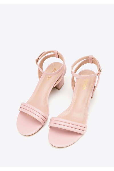 Wittchen Sandale de damă cu barete pe călcâi, roz prăfuit, roz prăfuit, - piele