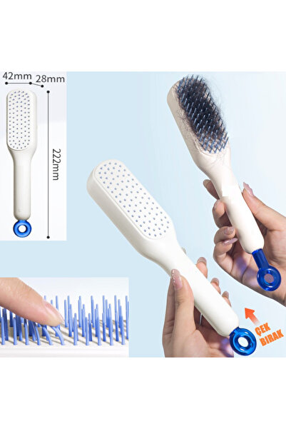 SİNKA مشط شعر مضاد للكهرباء الساكنة، تنظيف تلقائي، عملي، ألوان مختلطة