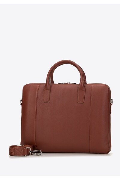 Wittchen Men's Laptop Bag 11''/12'' Leather Classic Brown Brown Leather