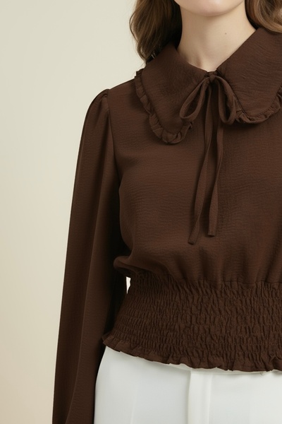 Store Beli Lastikli Bebe Yaka Bluz