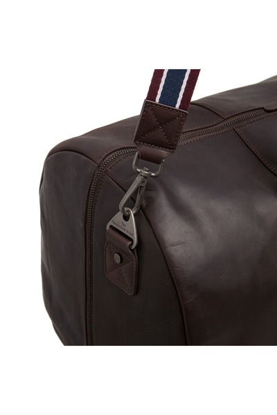 The Chesterfield Brand The Chesterfield Brand Unisex Weekend Bag, Made of Genuine Leather, Hudson, Dark Brown