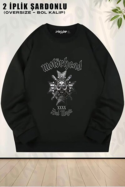 ZOKAWEAR Φούτερ Unisex Motörhead Magic με τύπωμα oversized με λαιμόκοψη