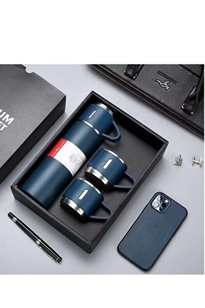 Generic زجاجة ترمس MIXDE مع كوبين إضافيين، مجموعة قوارير مفرغة من الهواء، سعة...