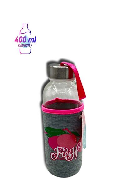 Generic Excellent Houseware Drinking Glass Bottle With A Printed Nylon Sleeve 400ml