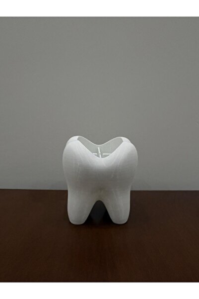 Eynes Aydınlatma حامل فرشاة أسنان على شكل سن، حامل فرشاة أسنان زخرفي من البلا...