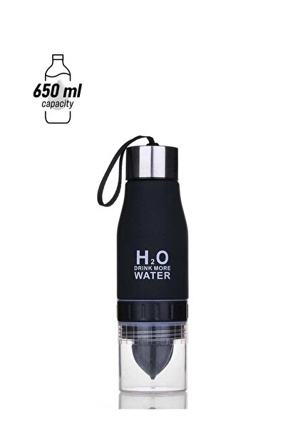 Generic H2O 650ml Creative Christmas Plastic Fruit Infusion Water Bottle Outdoor Sports Lemon Juice Bottles
