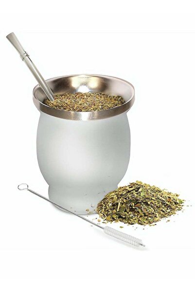 Generic Stainless Steel Yerba Mate Tea Cup Double Walled Insulated with Bombilla Straw Easy to Clean 230ml