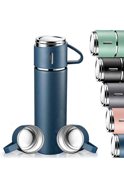 Generic MIXDE 500ml Stainless Steel Vacuum Thermos flask with Silicone Handle and Insulated Water bottle wi