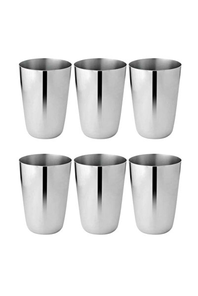 Generic BLACKSTONE Set of 6 Stainless Steel Tumbler Dolphine Glass 350ml