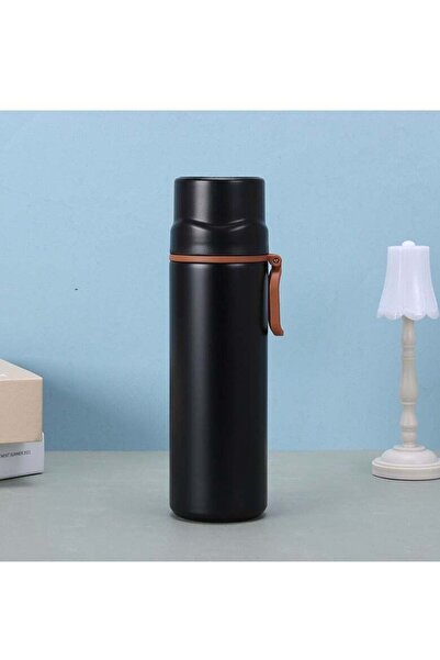 Generic MIXDE 450ml Insulated Water Bottle Stainless Steel Vacuum Coffee Cup with Handle, Flask Double Wall