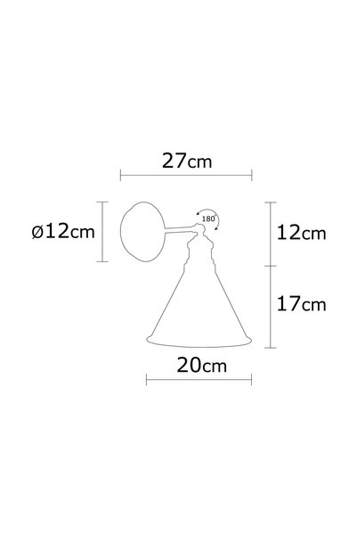 MOİRA Veysel Movable Head Metal Plaster Articulated Sconce Black, Industrial Wall Lighting Veysel-N-680