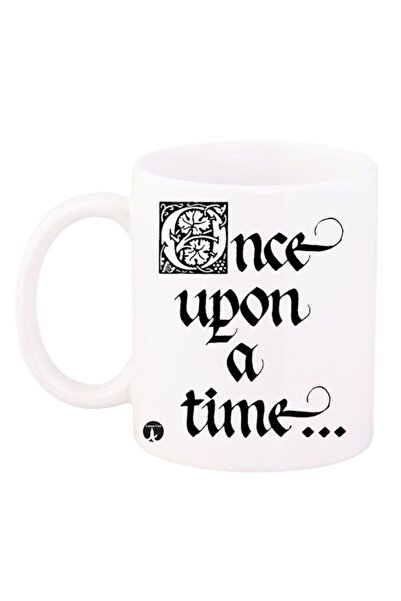 Generic RKN Once Upon A Time Printed Coffee Mug White/Black 12ounce