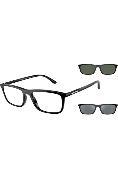 Emporio Armani Rame de ochelari bărbătești EA4160 50011W, plastic, negru, 55 mm