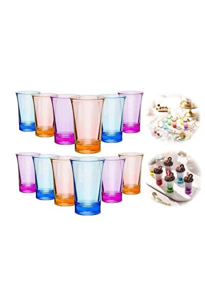 Generic SYOSI Acrylic Cups 12 Pieces Shots Colorful Shot Glasses 1.2-Ounce Heavy Base Plastic Tumblers Drin