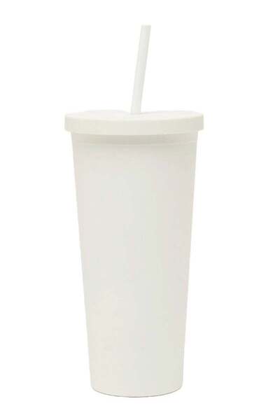 Generic Prickly Pear White Sippy 24 Oz Plastic Water Bottle