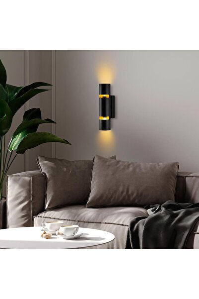 MOİRA Luxora Bidirectional Modern Metal Sconce Black, Minimalist Design Wall ...