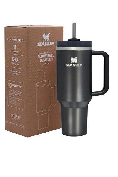 Generic Stanley Quencher H2.0 FlowState Vacuum Insulated Tumbler 40oz Black â€“ Stainless Steel Travel Mug