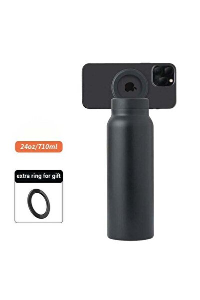 Generic BlueFire Vacuum Bottle with MagSafe Phone Holder â€“ 710 ml Stainless Steel Thermal Flask, 360Â° Ro