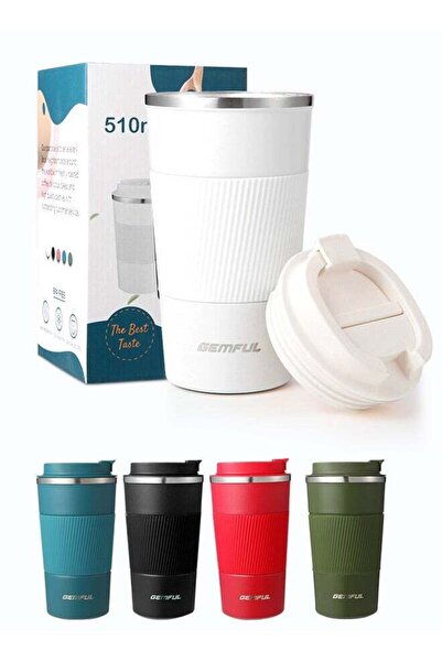 Generic GEMFUL Travel Coffee Mug Stainless Steel Vacuum Ice and Hot Drinks Insulated Tumbler for Home Offic