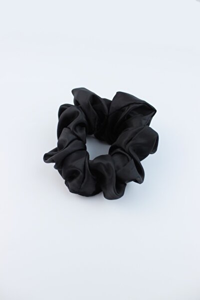 İLKYAZ Satin Fabric Rubber Buckle Bagel Buckle - Black