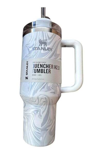 Generic Stanley STANLEY Adventure Quencher H2.0 FlowState Tumbler 40oz â€“ Polar Swirl Stainless Steel Reus