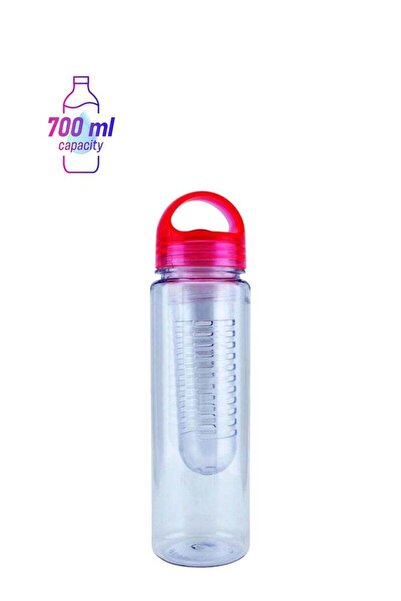 Generic Plastic Water Bottle 700ml Clear/Pink