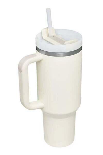 Arabest 40 oz Tumbler with Handle and Straw Lid, Double-layer Stainless Steel...