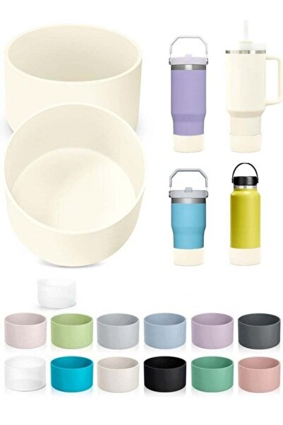 Generic STN Cream Anti-Slip Base Sleeve for Stanley Cup â€“ 1PC Silicone Bottom Boot for Quencher Adventure