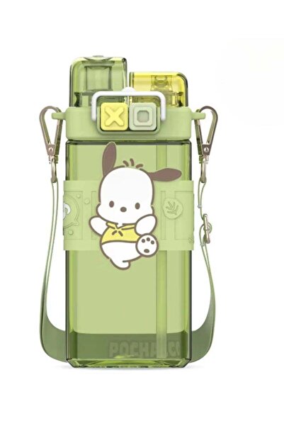 Generic Twisoo Twisoo Sanrio Pochacco Kids Water Bottle 520ml â€“ Dual Spout Straw, Portable & Leakproof Dr