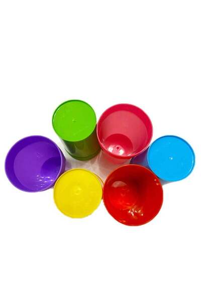 Generic Rainbow 6 Pack Plastic Glass Set