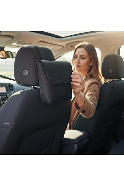 Next Craft Car Seat Headrest Bag Car Interior Organizer Bag Black Felt Organizer Organizer Accessory