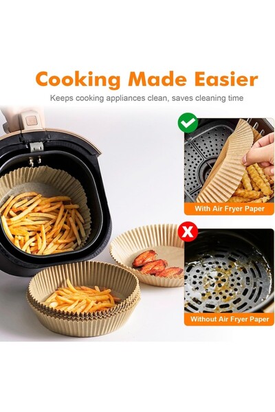 DELPI Parchment paper for AirFryer, 100 pcs, 20 x 4.5 cm, Brown