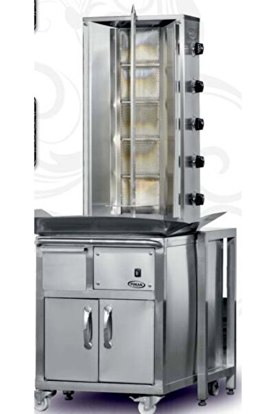 Pimak Doğalgazlı Arabalı Döner Makinası 4 Gözlü