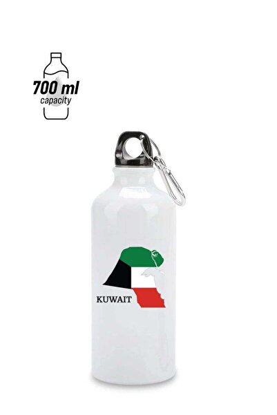 Generic PRINTSHOP4ME Kuwait National Day Water Flask - Celebrate with the City Skyline - Aluminum Sports Wa