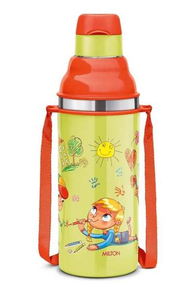 Generic Milton Kids Insulated Stainless Steel Water Bottle - Leak-Proof, BPA-Free with Strap - PU Insulated
