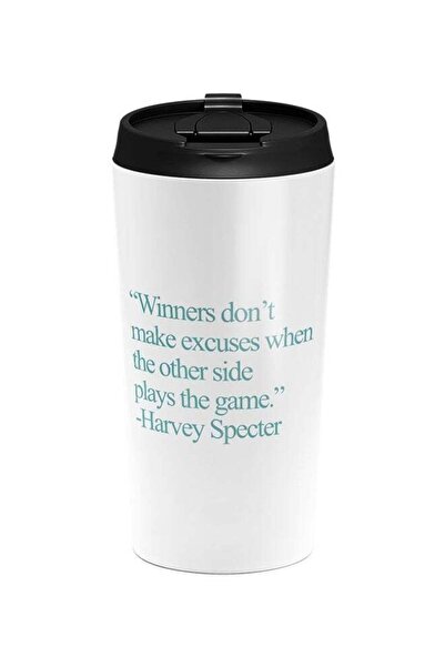 Generic LOUD UNIVERSE Stainless Steel Quote Winner Harvey Specter Tumbler White