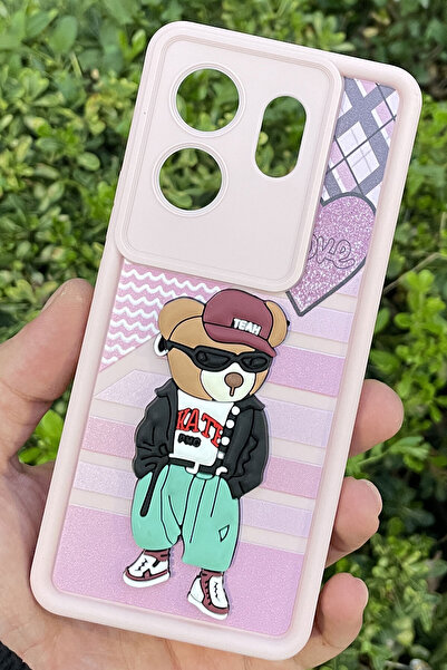 CEPSTOK Infinix Zero 30 4G Kılıf Ayıcıklı Darbe Önleyici Silikon Kapak