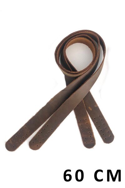 alfa tasarım atölyesi Hakiki Deri Dikilebilir Çanta Sapı (çift/60 Cm) Crazy Horse