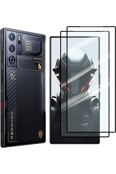 HYX [قطعتين] واقي شاشة من الزجاج المقوى لهاتف ZTE Nubia Red Magic (أسود)