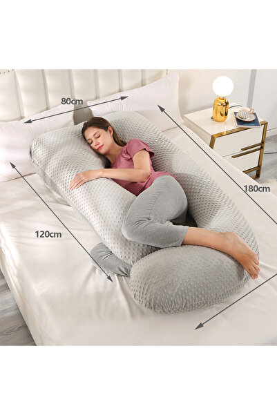 VTERLY Pregnancy Pillows, 180cm Long Maternity Pillows, U-Shape Full Body Pillow, Cooling Cover