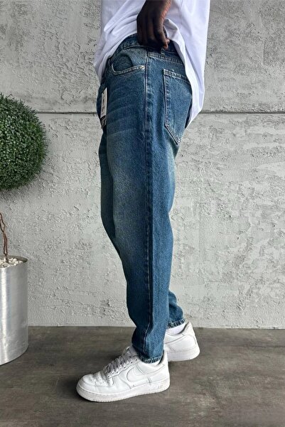 MADZEYMODA Ανδρικό τζιν παντελόνι Boyfriend Fit Blue Denim KE-918